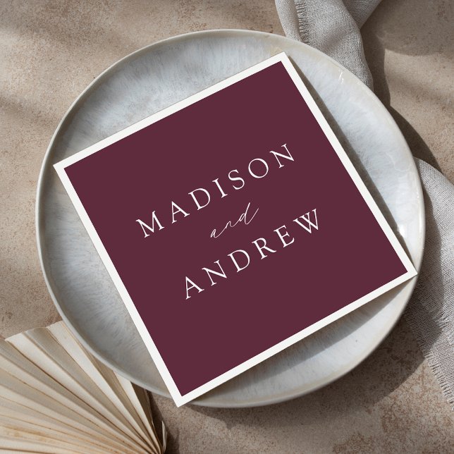 Modern Elegant Purple Wedding Napkin (Creator Uploaded)