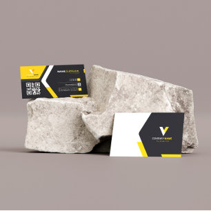 Modern Elegant Qr Code  Business Card