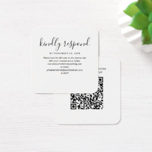 Modern Elegant QR Code RSVP Wedding Website