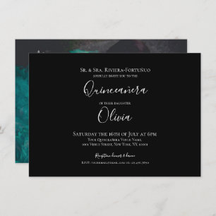 Modern Elegant Quinceanera 15th Birthday Photo Invitation