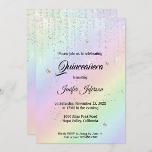 Modern elegant Quinceanera Invitation