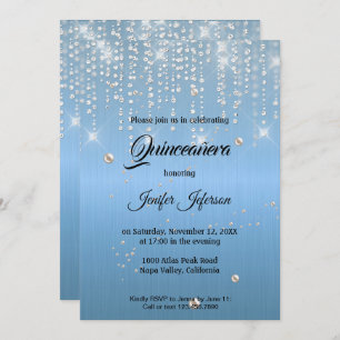 Modern elegant Quinceanera Invitation