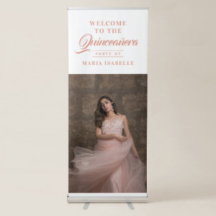 Modern Elegant Quinceanera Welcome Sign