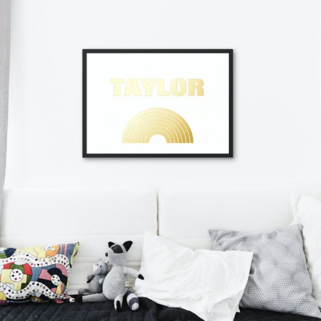 Modern Elegant Rainbow EDITABLE TEXT GOLD Foil Prints (Creator Uploaded)