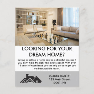 Modern Elegant Real Estate Agent Personalised Flyer