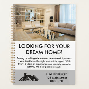 Modern Elegant Real Estate Agent Personalized  Planner