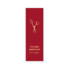 Modern Elegant Red Faux Gold Scissor