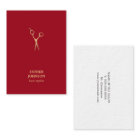 Modern Elegant Red Faux Gold Scissor 