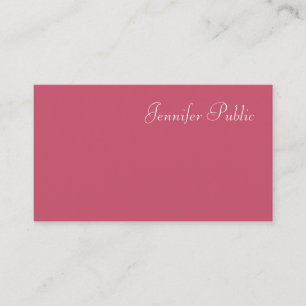 Modern Elegant Red Professional Minimalist Design Business Card