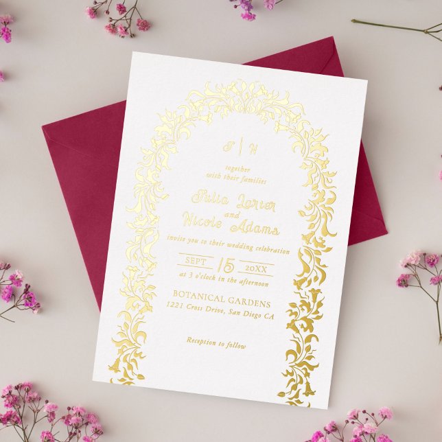 Modern Elegant Romantic Floral Wreath Wedding (Creator Uploaded)