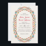 Modern Elegant Romantic Floral Wreath Wedding Invitation<br><div class="desc">Beautiful Invitation to celebrate Special occasions and festivals comes with digital and E-invitation as per your request. We would love to replicate our designs to make multiple products like rsvp cards, labels envelopes, and more. Customisation is available for ready to print on request at info@shamaurcreatif@gmail.com Look Forward to hearing from...</div>
