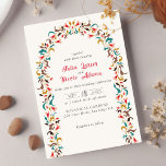 Modern Elegant Romantic Floral Wreath Wedding Invitation<br><div class="desc">Beautiful Invitation to celebrate Special occasions and festivals comes with digital and E-invitation as per your request. We would love to replicate our designs to make multiple products like rsvp cards, labels envelopes, and more. Customisation is available for ready to print on request at info@shamaurcreatif@gmail.com Look Forward to hearing from...</div>