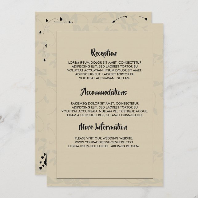 Modern Elegant Romantic Invitation (Front/Back)