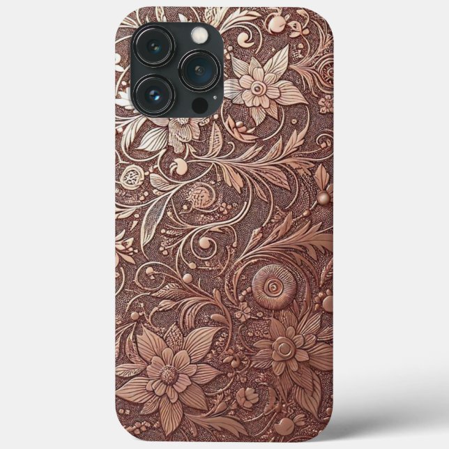 Modern elegant rose gold and florals4 Case-Mate iPhone case (Back)
