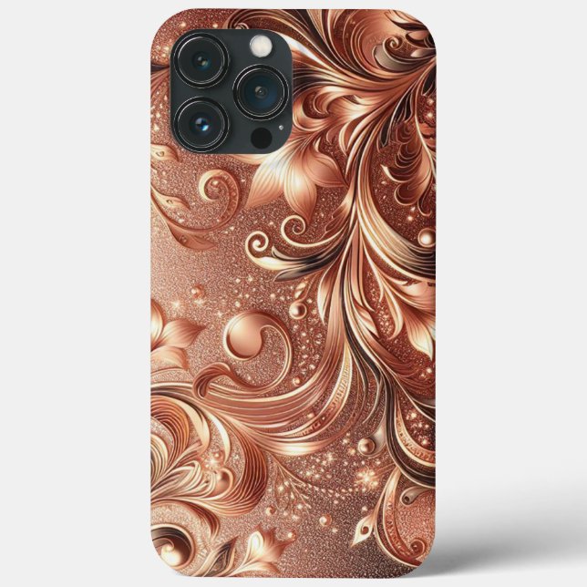 Modern elegant rose gold and florals6 Case-Mate iPhone case (Back)