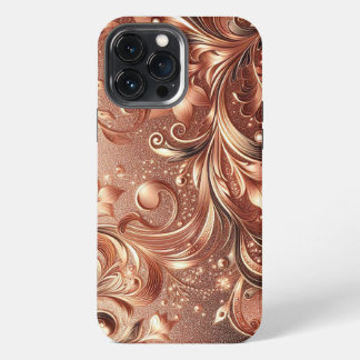 Modern elegant rose gold and florals6 iPhone 13 pro max case