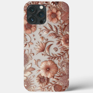 Modern elegant rose gold and florals8 iPhone 13 pro max case