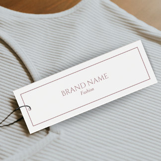 Modern Elegant Rose Gold and White Hang Tags
