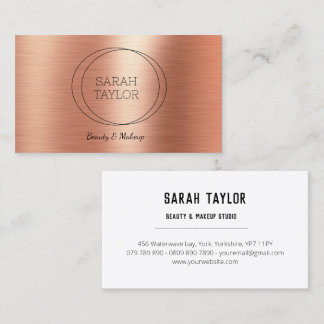 Modern Elegant Rose Gold Foil Custom Business Card