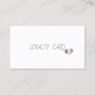 Modern Elegant  Rose Gold Hearts, Satin Loyalty Card