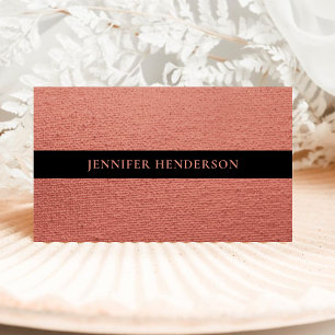 Modern Elegant Rose Gold Typography Professional Business Card