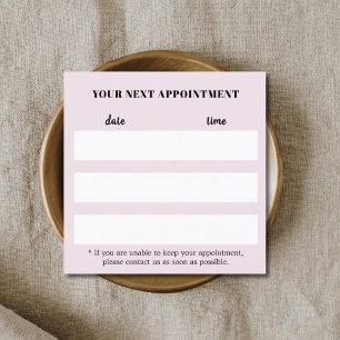 Modern Elegant Rose White Hair Salon Appointment Card