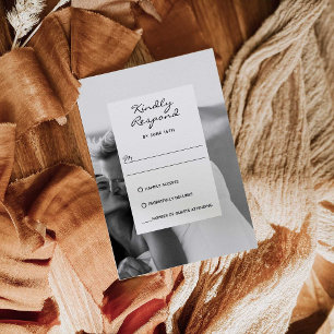 Modern Elegant RSVP Card with Photo