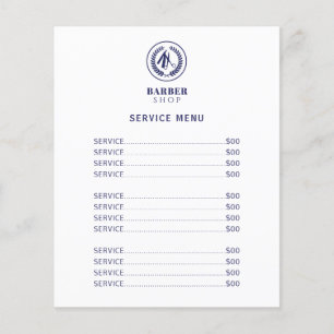 Modern elegant salon prices services flyer