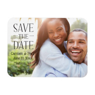 Modern Elegant Save the Date Magnet