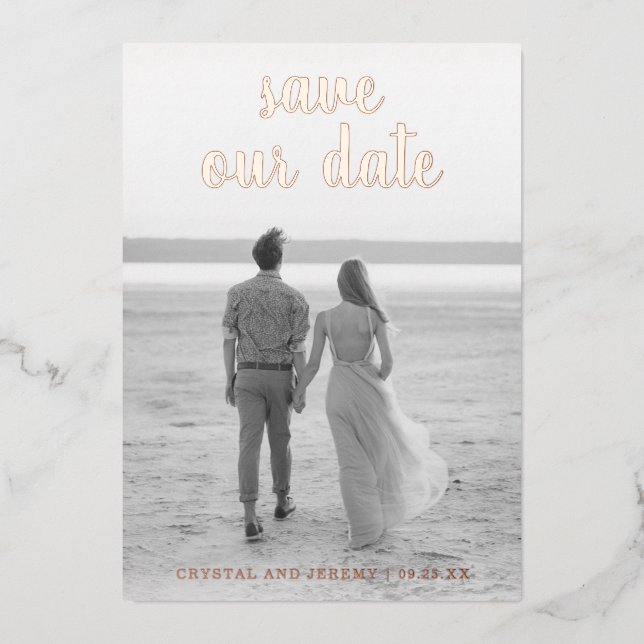 Modern Elegant Save the Date Wedding (Front)