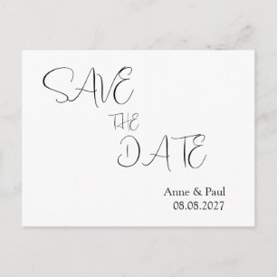 Modern Elegant Save the Date Wedding Postcard