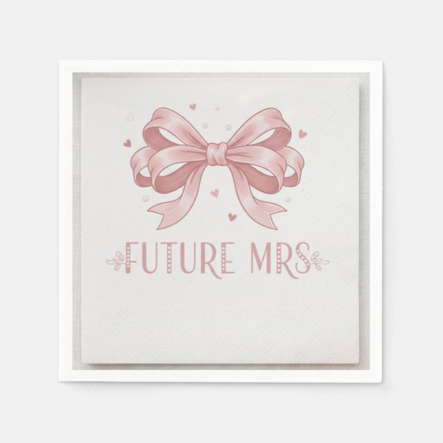 Modern Elegant Script Bride's Last Toast Bachelore Napkin (Front)