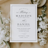 Modern Elegant Script Classic Budget Wedding