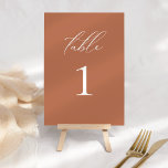 Modern Elegant Script Clay Table Number<br><div class="desc">This beautiful invitation is part of a whole collection! Mix and match colours and wow your guests with these beautiful,  classic designs.</div>