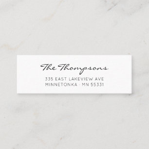 Modern Elegant Script Family Name 09. Mini Business Card