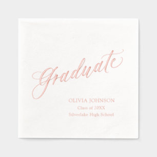 Modern Elegant Script Graduate Simple Graduation  Foil Napkins