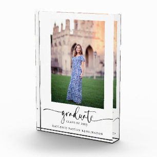 Modern Elegant Script Graduation Photo 