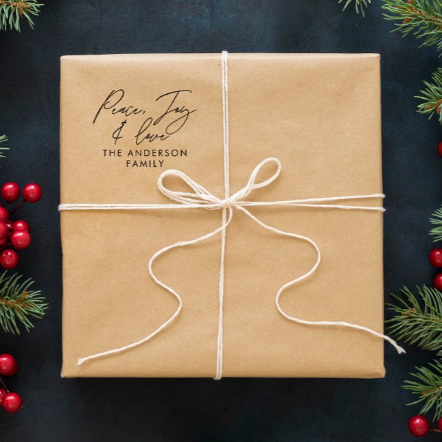 Modern elegant script holiday personalised self-inking stamp (Creator Uploaded)