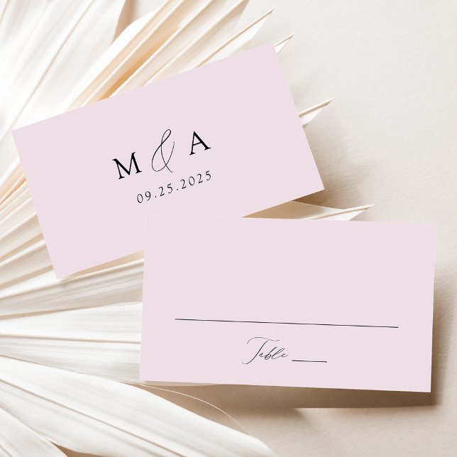 Modern Elegant Script Lavender Wedding Place Card (Creator Uploaded)