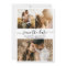 Modern Elegant Script Photo Collage Wedding Save T
