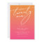 Modern Elegant Script Pink Orange 21st Birthday