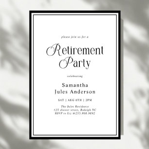 Modern Elegant Script Retirement Party  Invitation