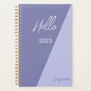 Modern Elegant Script Simple Purple Year Name  Planner