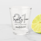 Modern Elegant Script Twenty One 21st Birthday