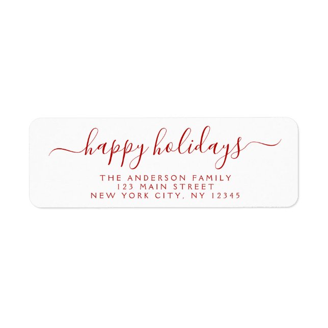 Modern Elegant Script Typography Happy Holidays (Front)