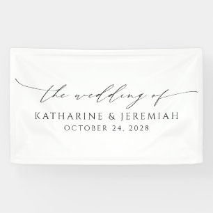 Modern Elegant Script Wedding Banner
