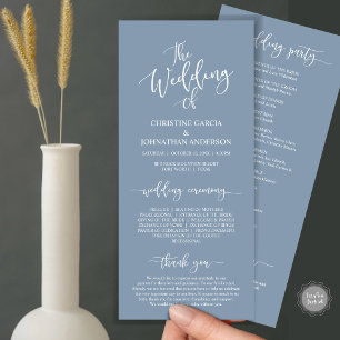 Modern Elegant Script, Wedding Ceremony Programme