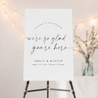 Modern Elegant Script Wedding Welcome Sign
