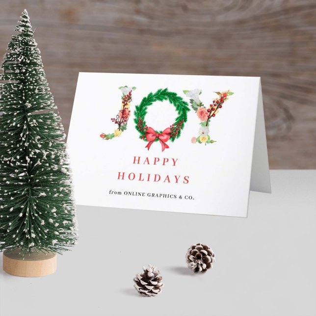 Modern elegant seasons greetings business  holiday card (Creator Uploaded)