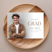 Modern Elegant Senior Grad Photo Mater Graduation